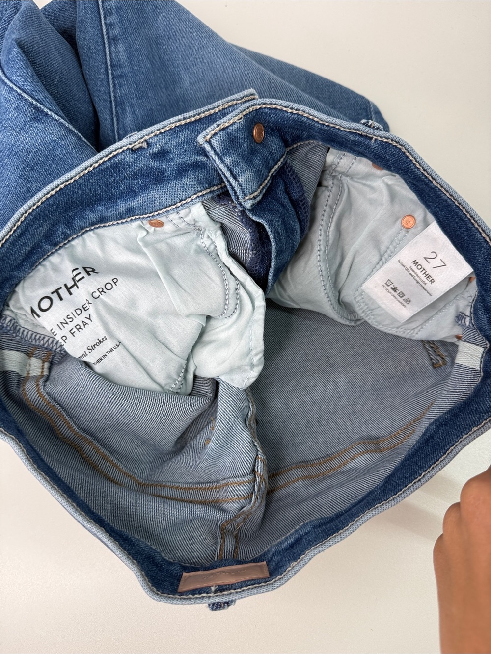 Mother Denim The Insider Crop Step Fray different strokes size 27 - Picture 5 of 10